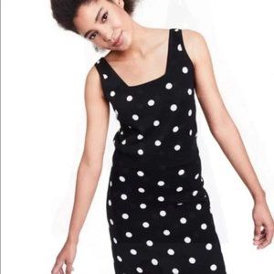 Victor Glemaud x Target Black White Polka Dot Tank Vest Cropped Sweater